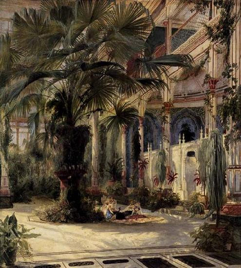Karl Blechen In the Palm House in Potsdam Sweden oil painting art